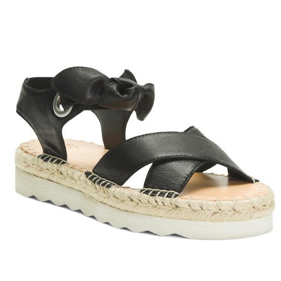 Frye & Co Lula‎ Bow Espadrille Platform Sandals - Picture 1 of 3